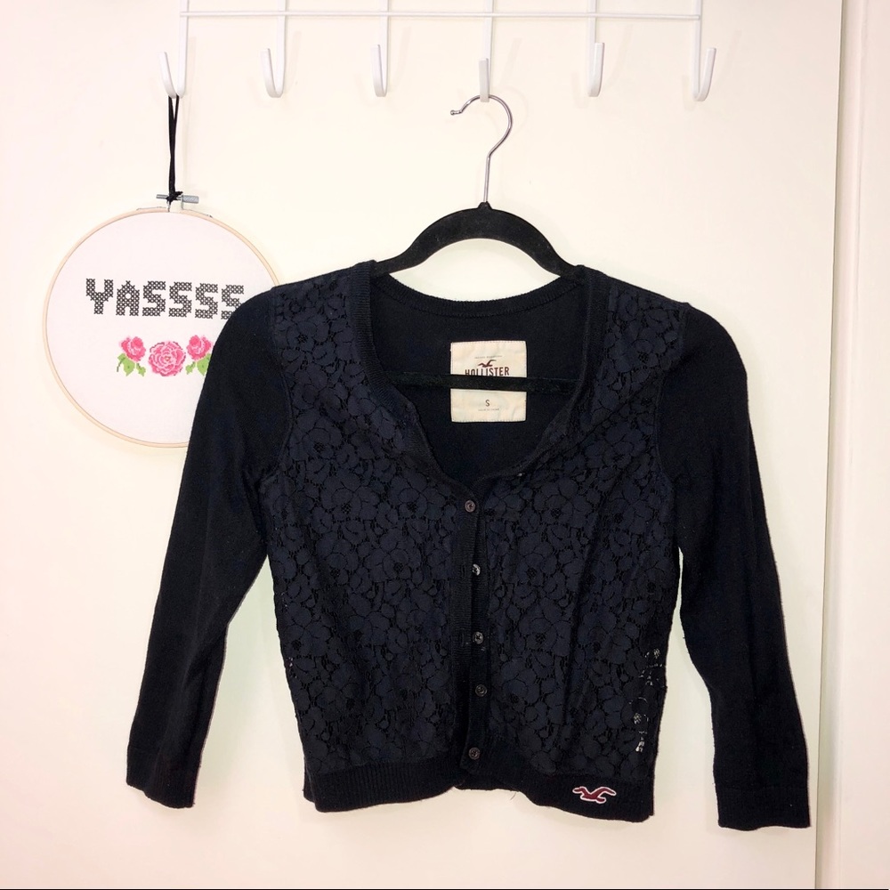 Navy Blue Cardigan- Hollister